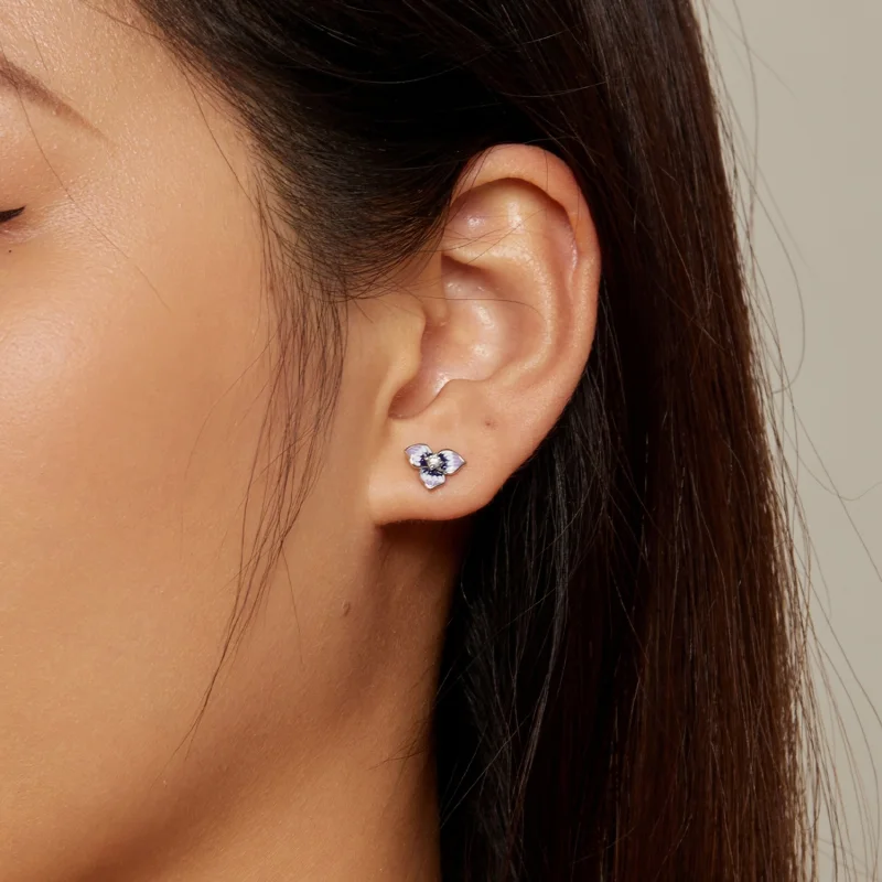 (image for) Pandora Style Pansy Earrings - BSE860 - View 7