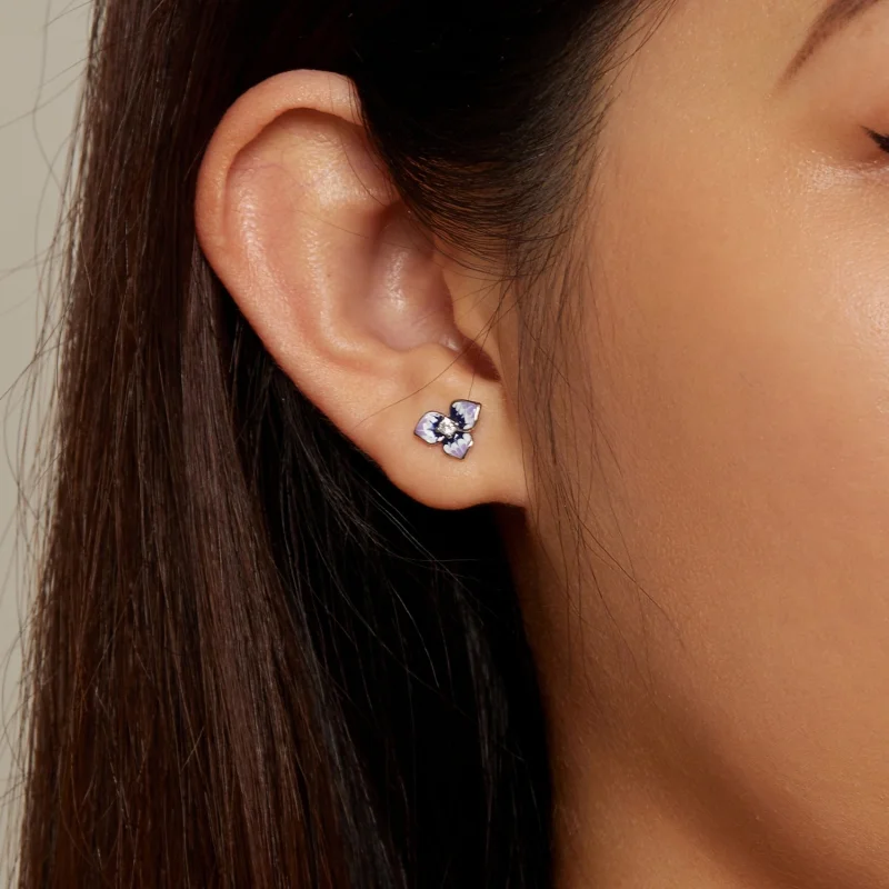 (image for) Pandora Style Pansy Earrings - BSE860 - View 9