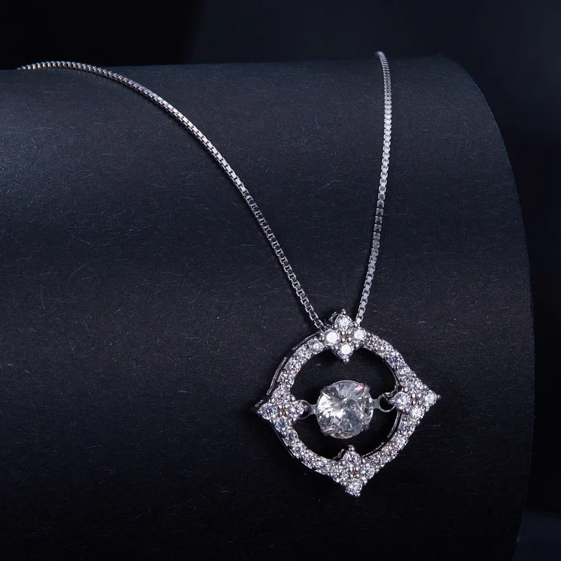 (image for) Pandora Style Pave Necklace - MSN014 - View 2