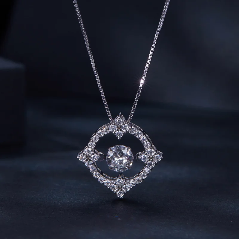 (image for) Pandora Style Pave Necklace - MSN014 - View 3