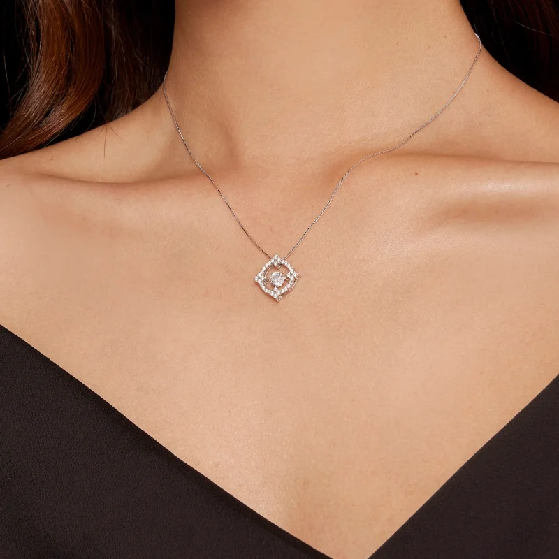 (image for) Pandora Style Pave Necklace - MSN014 - View 4