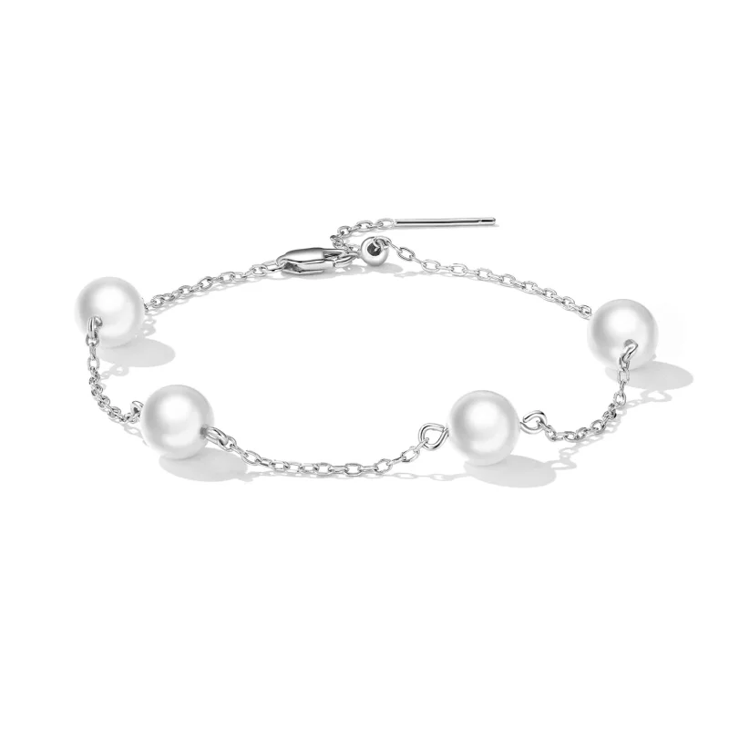 (image for) Pandora Style Pearl Bracelet - BSB090 - View 2