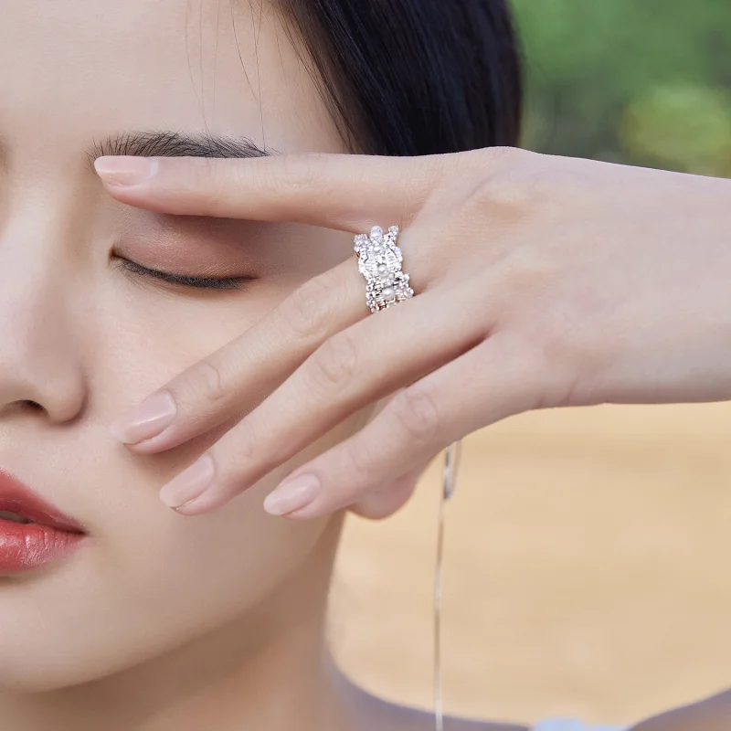 (image for) Pandora Style Princess Ring - BSR187 - View 7