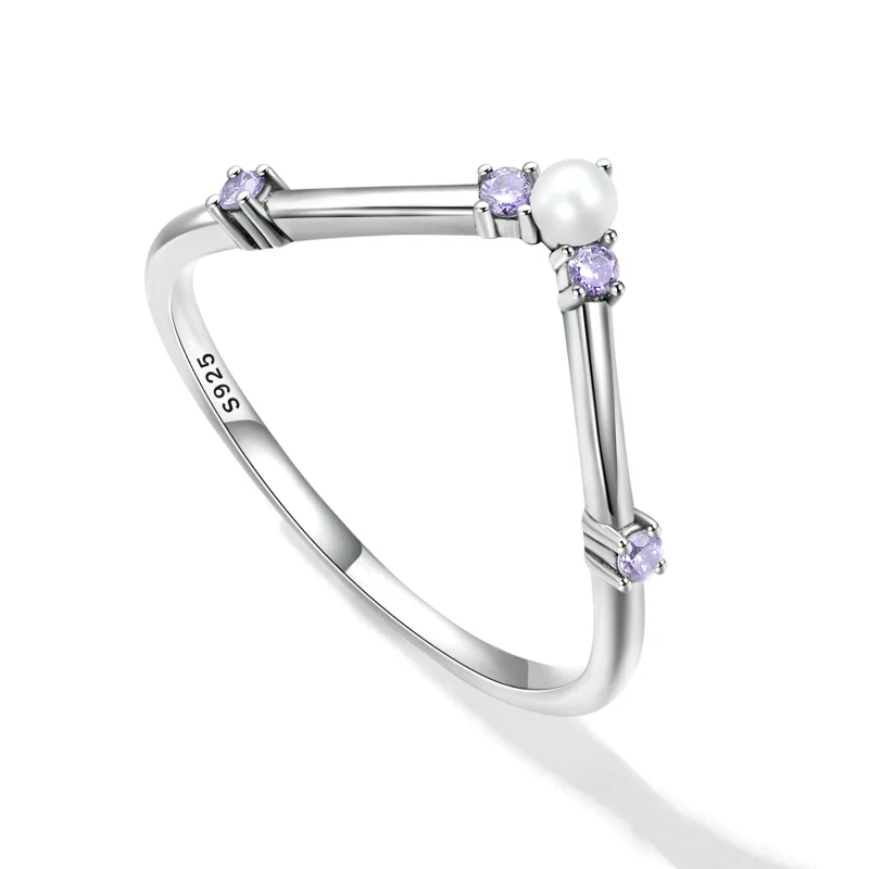 (image for) Pandora Style Princess Wishbone Ring - SCR835 - View 5