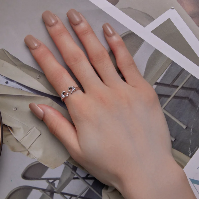 (image for) Pandora Style Promise Open Rings For Couples - SCR902 - View 5