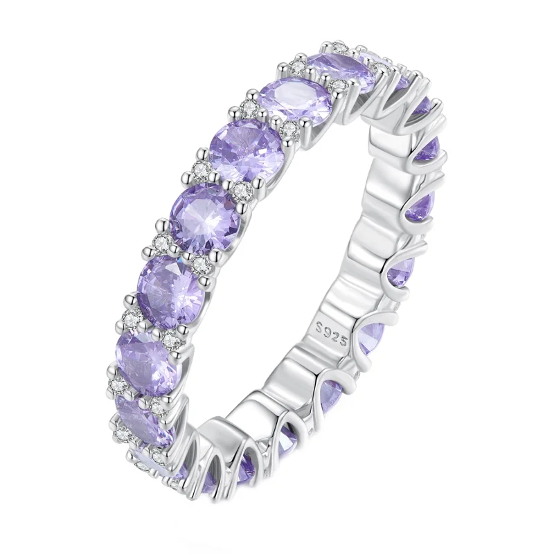 (image for) Pandora Style Purple Ring - BSR340 - Product Image
