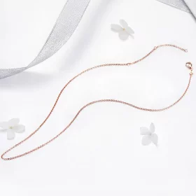 Pandora Style Rose Gold Necklace - SCA014-45 Pandora Style Rose Gold Necklace - SCA014-45