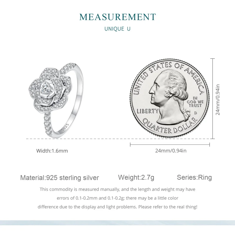 (image for) Pandora Style Rose Ring - BSR449 - View 7