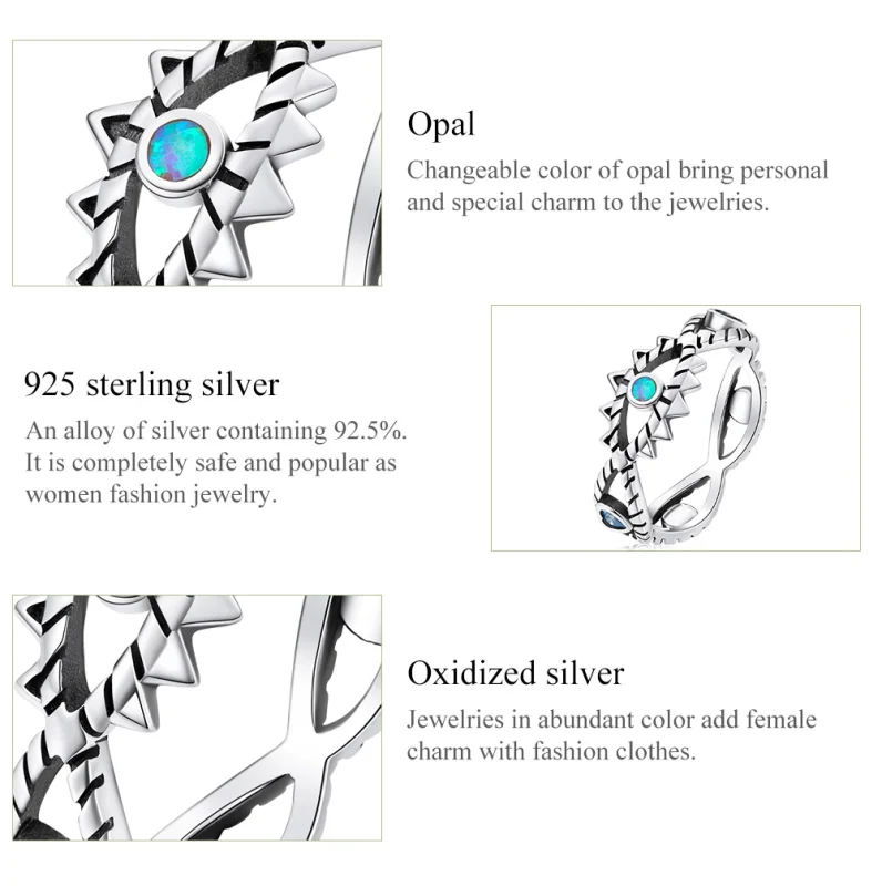 (image for) Pandora Style Sapphire Ring - SCR800 - View 4