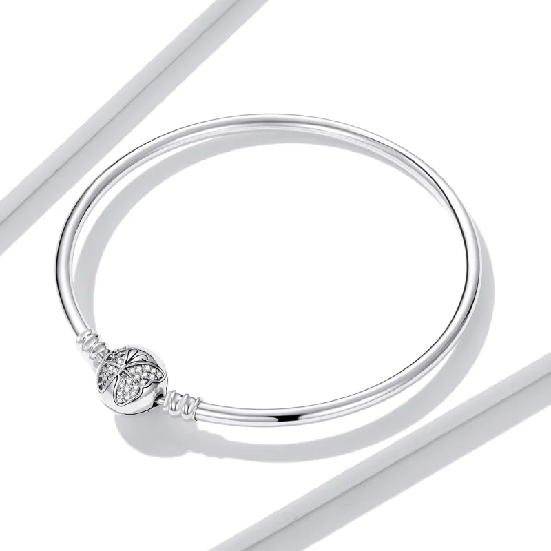 (image for) Pandora Style Silver Bangle - BSB084 - View 2