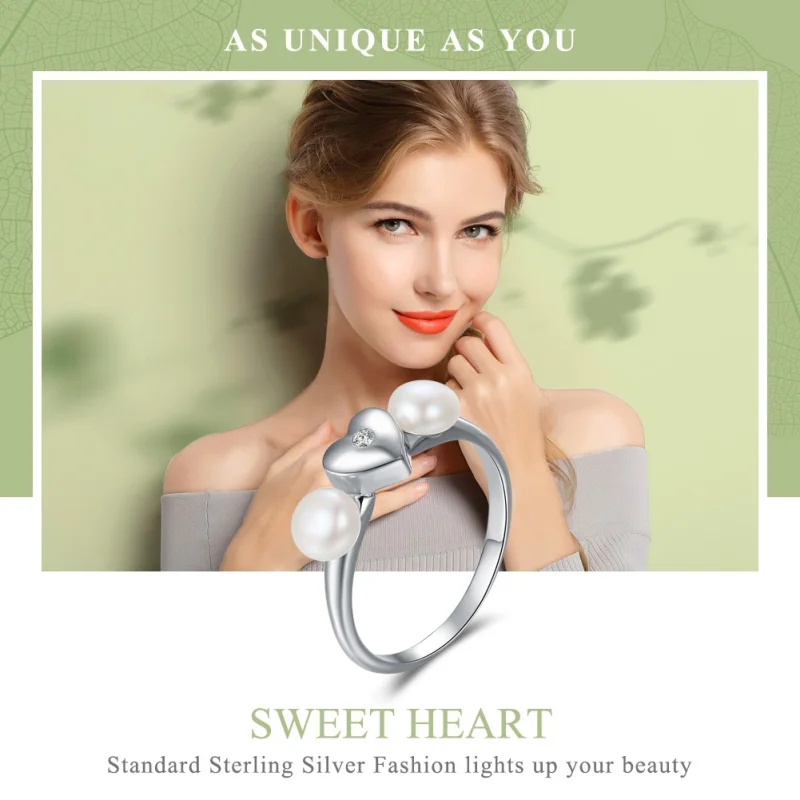 (image for) Pandora Style Silver Fragrant Heart Ring - SCR156 - View 2