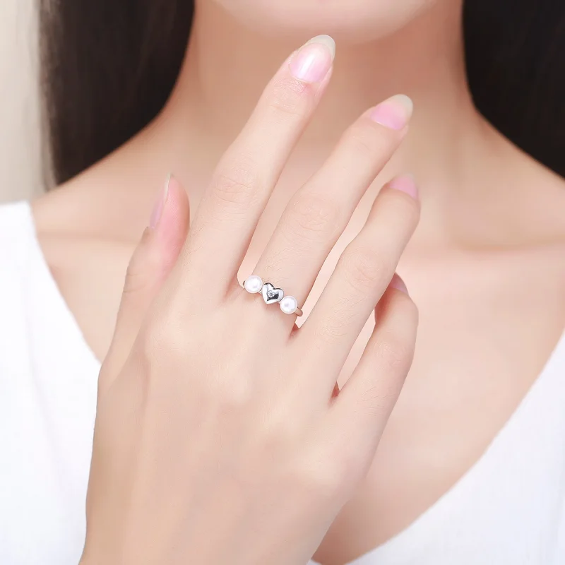 (image for) Pandora Style Silver Fragrant Heart Ring - SCR156 - View 7