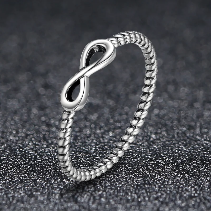(image for) Pandora Style Silver Infinity Ring - SCR094 - View 3