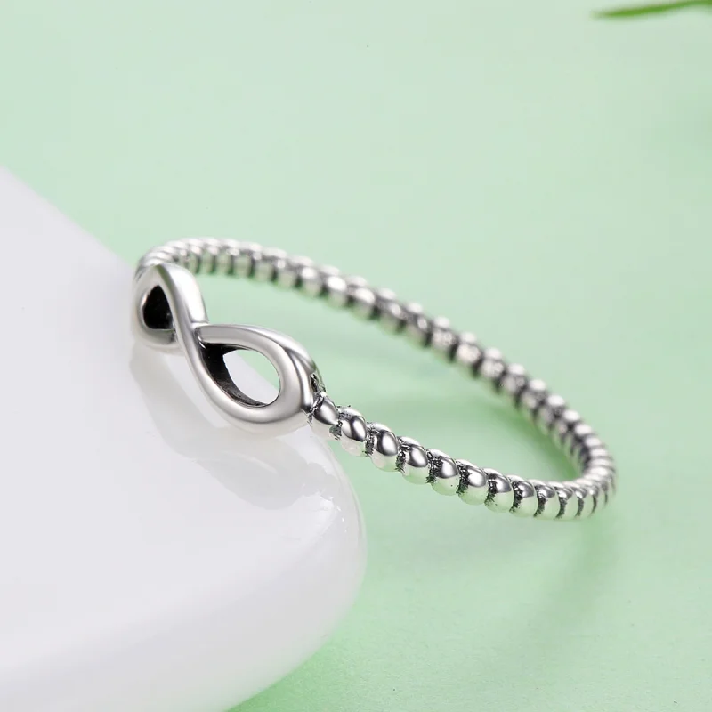 (image for) Pandora Style Silver Infinity Ring - SCR094 - View 5