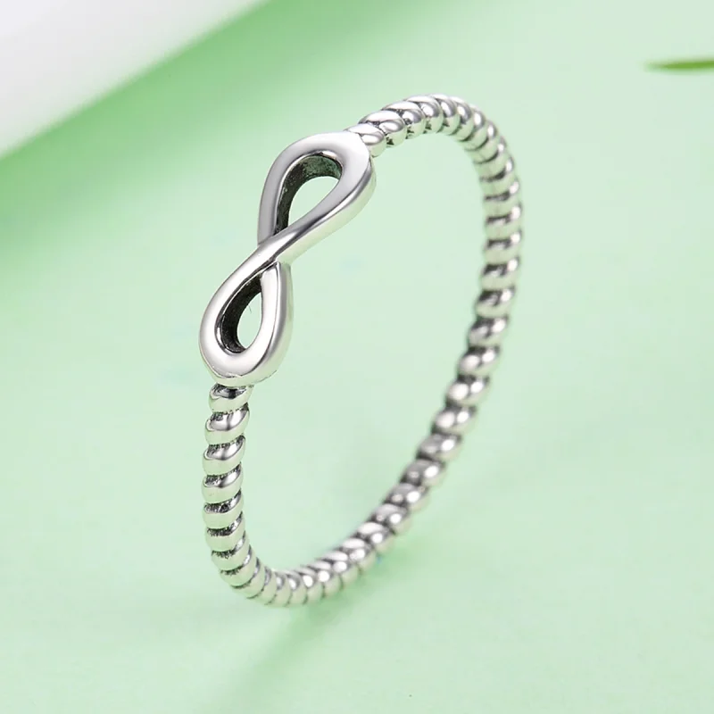 (image for) Pandora Style Silver Infinity Ring - SCR094 - View 6