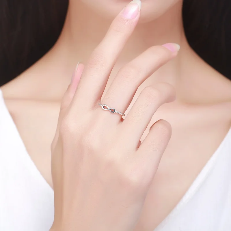 (image for) Pandora Style Silver Infinity Ring - SCR094 - View 7