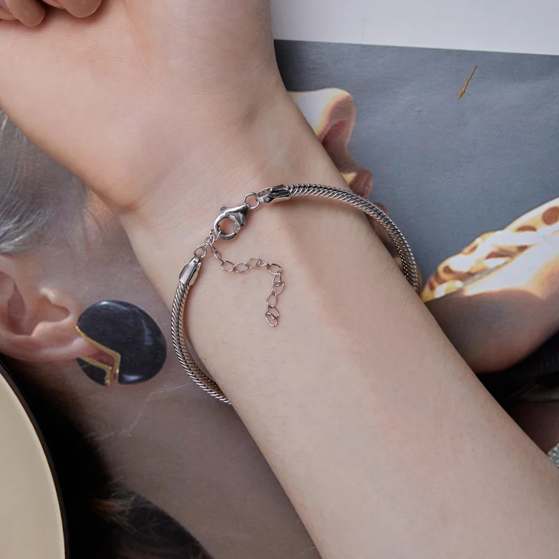 (image for) Pandora Style Snake Chain Bracelet - SCB252 - View 6