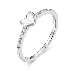 (image for) Pandora Style Sparkle And Hearts Ring - BSR121