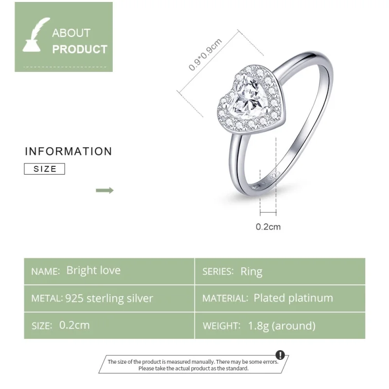 (image for) Pandora Style Sparkling Elevated Heart Ring - SCR725 - View 3