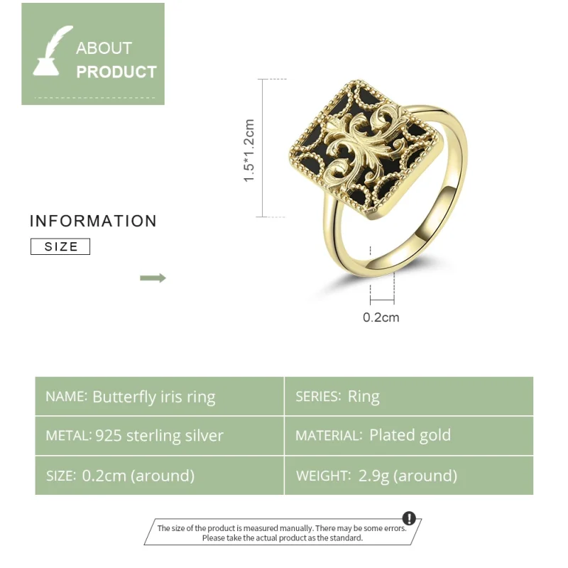 (image for) Pandora Style Square Ring - BSR189 - View 3