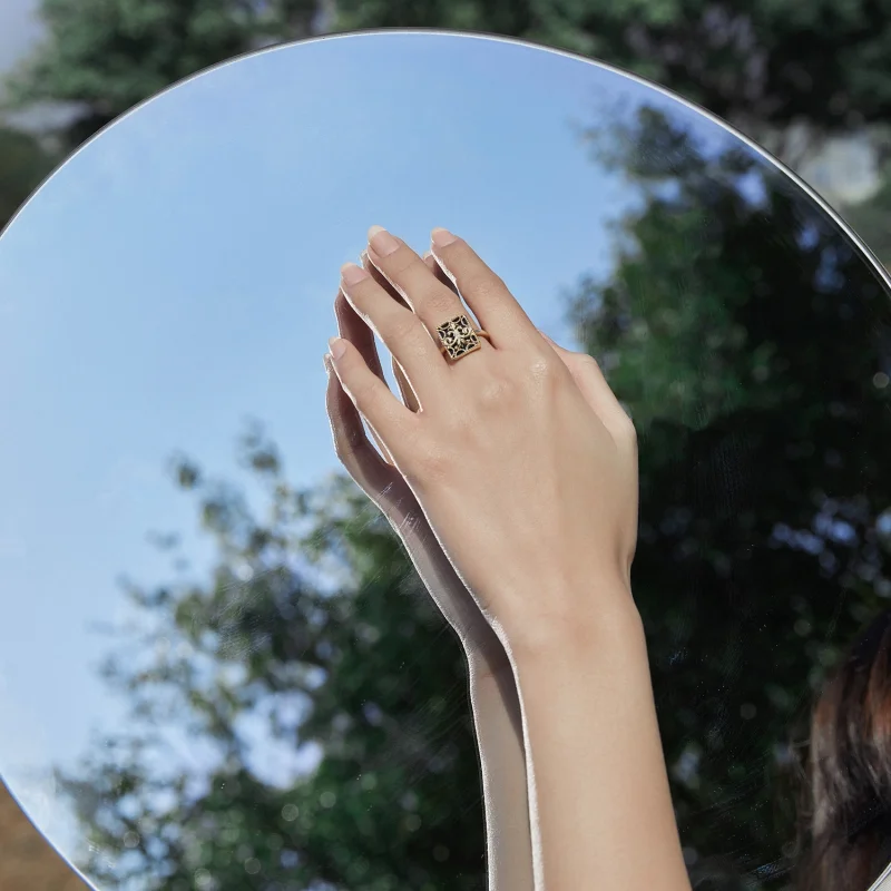 (image for) Pandora Style Square Ring - BSR189 - View 7