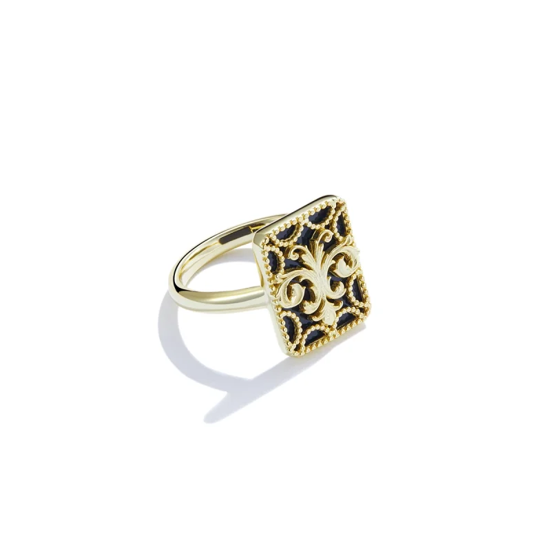 (image for) Pandora Style Square Ring - BSR189 - View 9