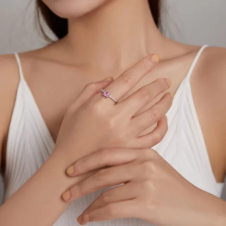 Pandora Style Square Sparkle Halo Ring - BSR191