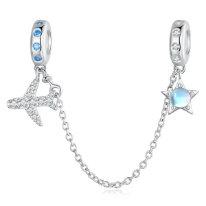 (image for) Pandora Style Stars and Galaxy Safety Chain - BSC738