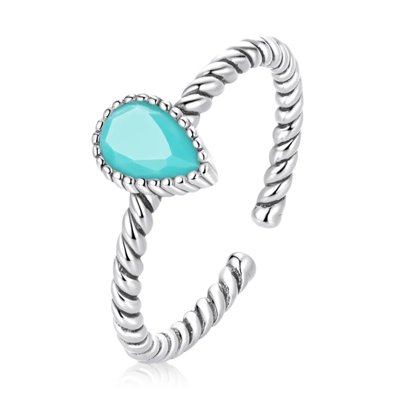 (image for) Pandora Style Teardrop Open Ring - BSR247 - Product Image