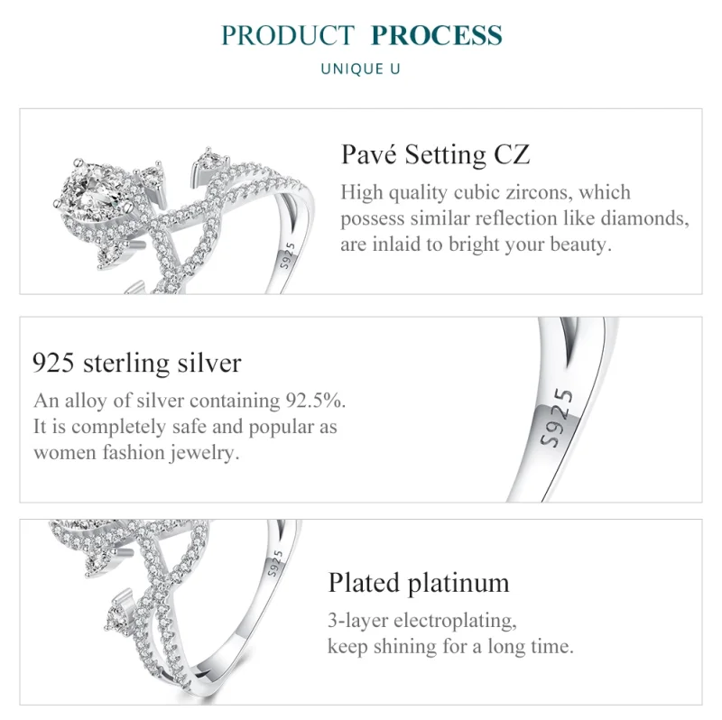 (image for) Pandora Style Tiara Ring - BSR368 - View 5