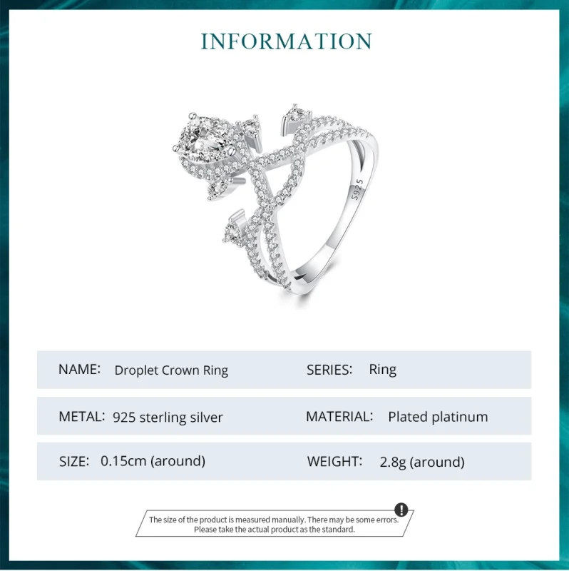 (image for) Pandora Style Tiara Ring - BSR368 - View 6
