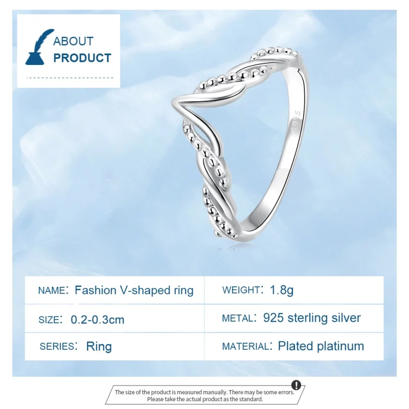 (image for) Pandora Style Tiara Wishbone Ring - BSR258 - View 3