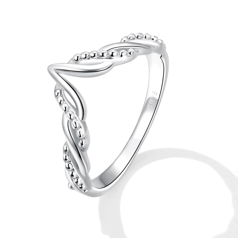 (image for) Pandora Style Tiara Wishbone Ring - BSR258 - View 2