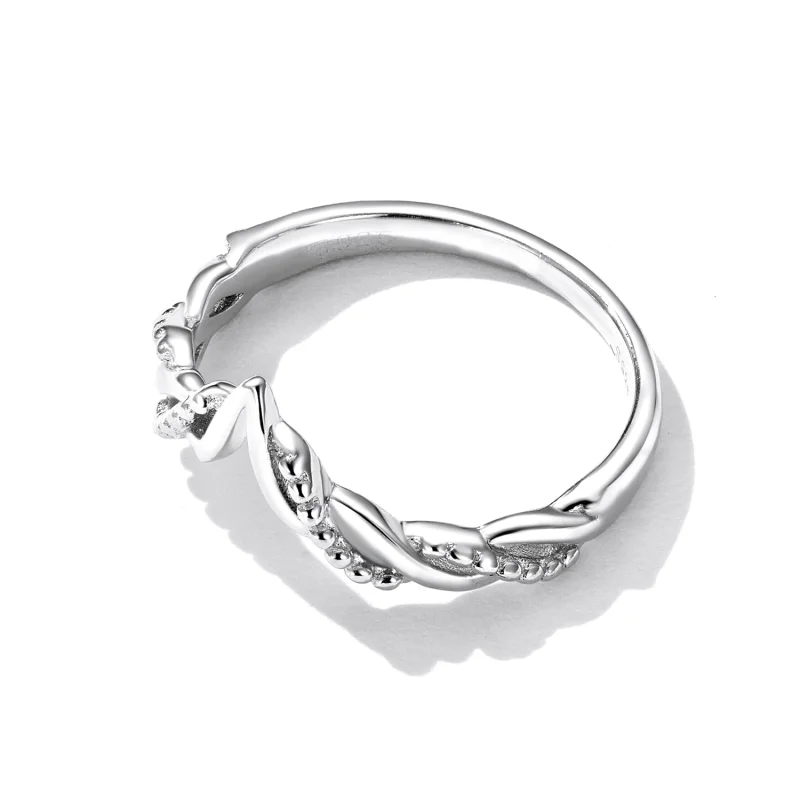 (image for) Pandora Style Tiara Wishbone Ring - BSR258 - View 5