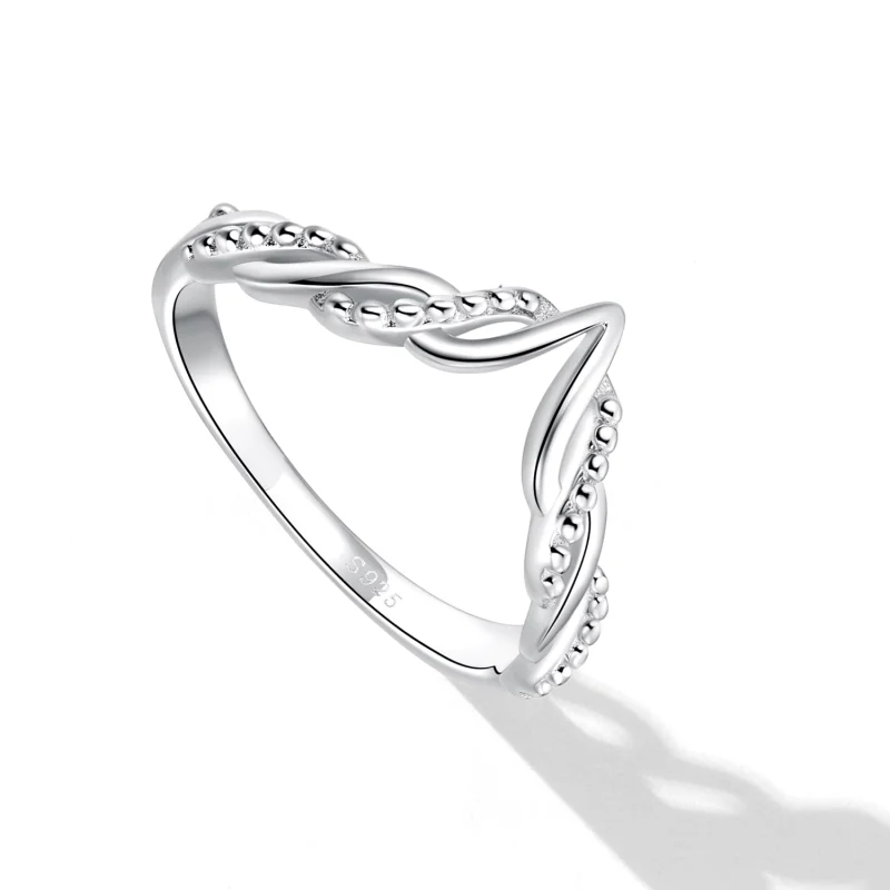 (image for) Pandora Style Tiara Wishbone Ring - BSR258 - View 6
