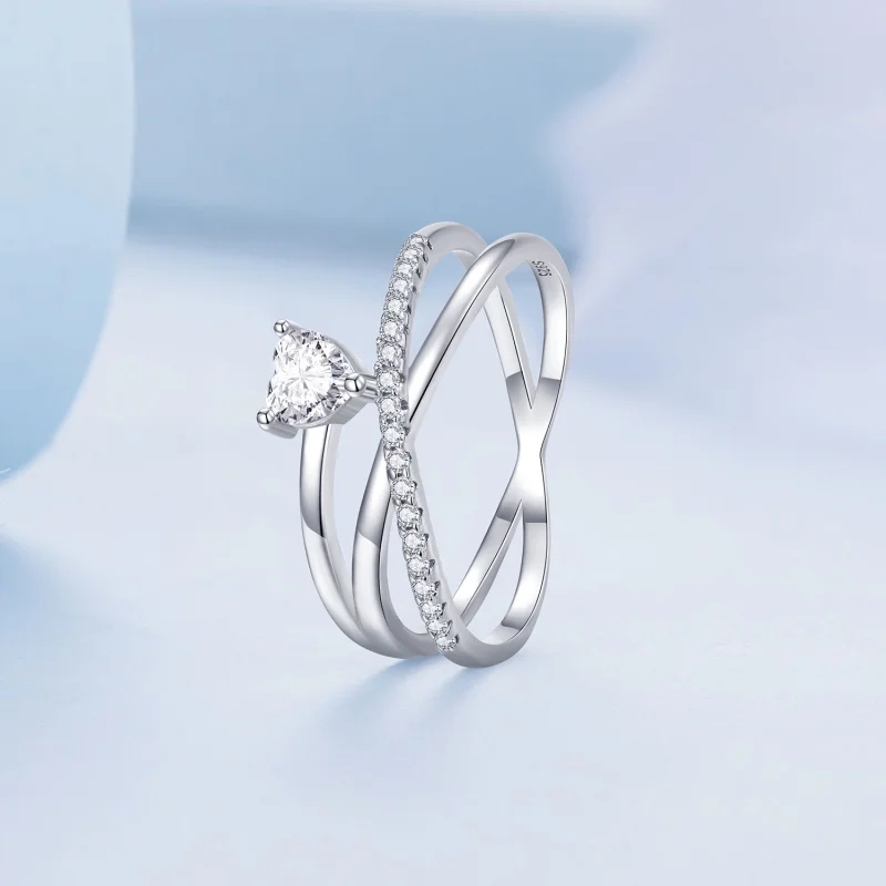 (image for) Pandora Style Triple Band Ring - BSR336 - View 3