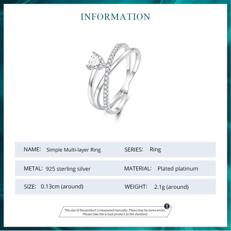(image for) Pandora Style Triple Band Ring - BSR336 - View 7