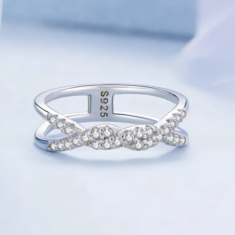 (image for) Pandora Style Twist Ring - BSR327 - View 3