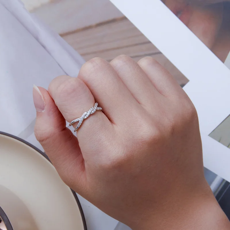 (image for) Pandora Style Twist Ring - BSR327 - View 6