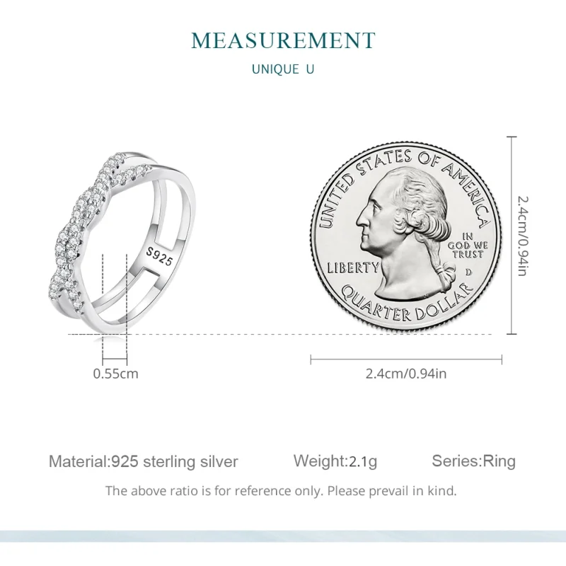 (image for) Pandora Style Twist Ring - BSR327 - View 7