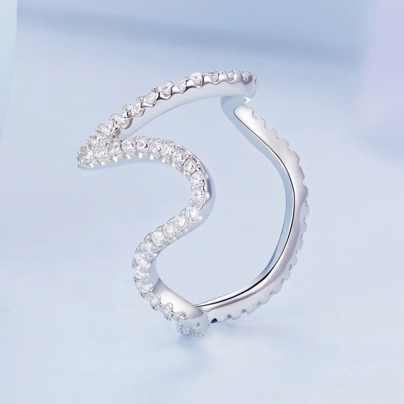 (image for) Pandora Style Zig Zag Ring - BSR314 - View 2