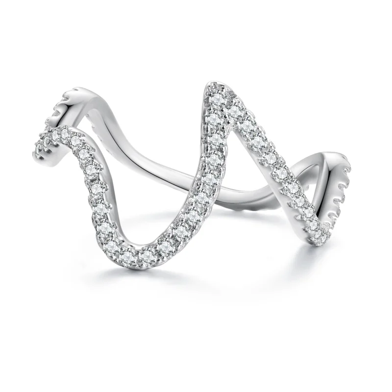 (image for) Pandora Style Zig Zag Ring - BSR314 - Product Image