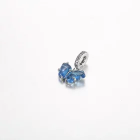 Pandora Blue Murano Glass Butterfly Dangle Charm - 792698C01 Pandora Blue Murano Glass Butterfly Dangle Charm - 792698C01