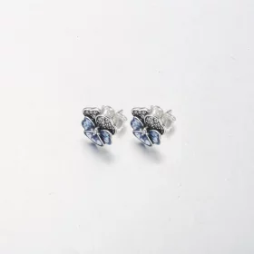 Pandora Blue Pansy Flower Stud Earrings - 290781C01 Pandora Blue Pansy Flower Stud Earrings - 290781C01