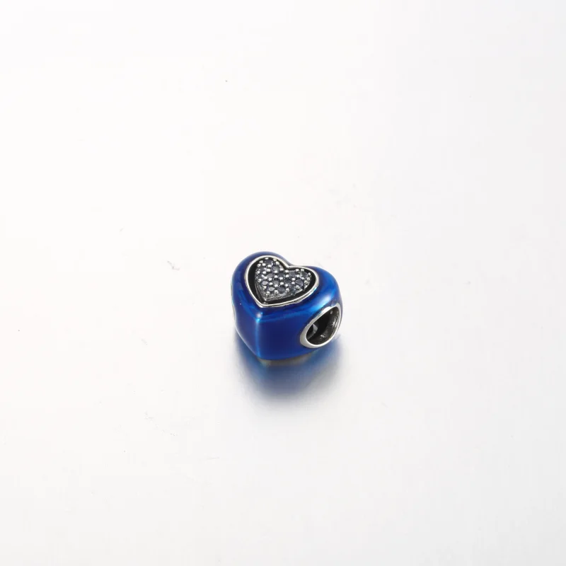 (image for) Pandora Blue Spinnable Heart Charm - 792750C01 - View 3