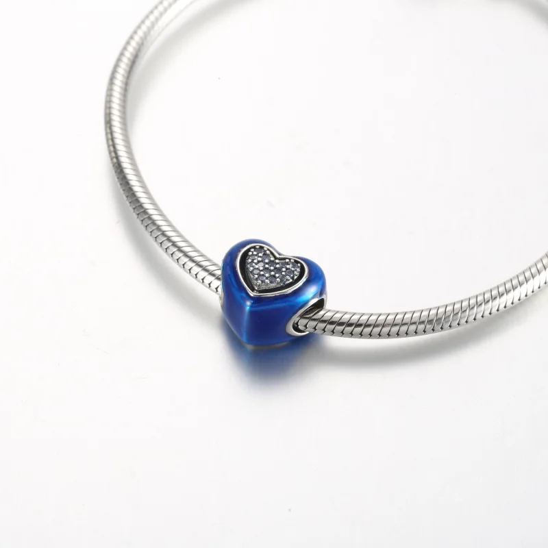 (image for) Pandora Blue Spinnable Heart Charm - 792750C01 - View 5