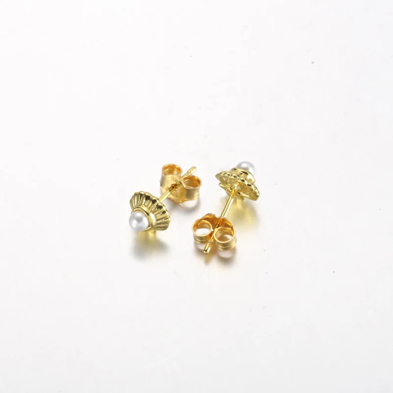 (image for) Pandora Disney The Little Mermaid Seashell Stud Earrings - 262686C01 - View 3