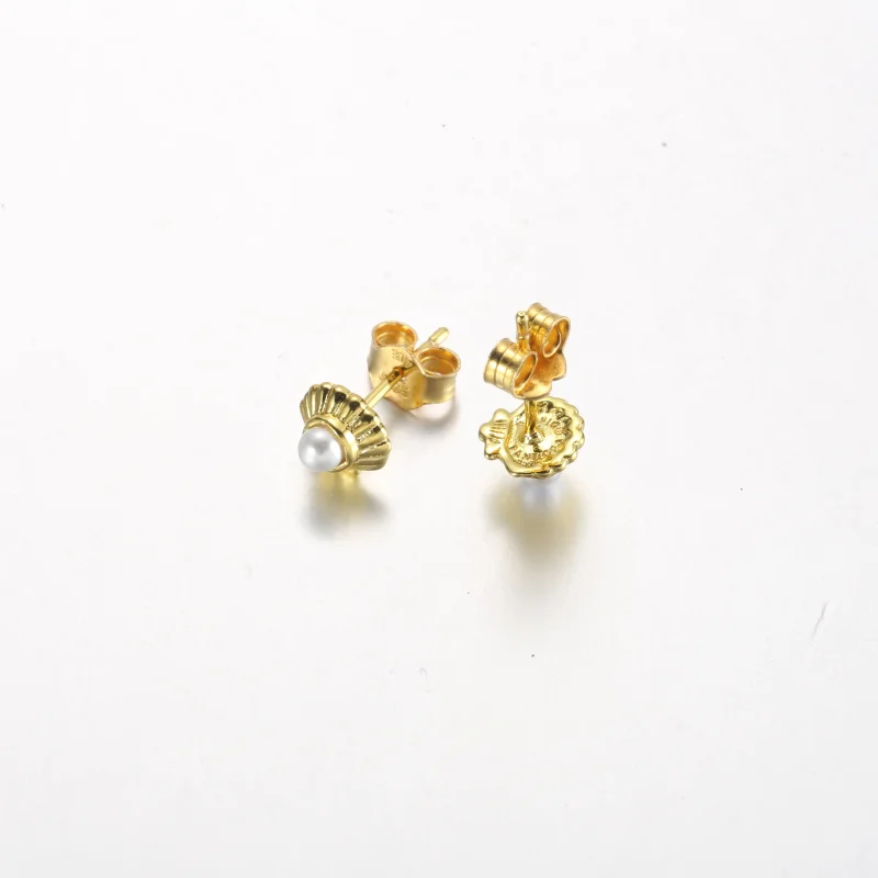 (image for) Pandora Disney The Little Mermaid Seashell Stud Earrings - 262686C01 - View 5