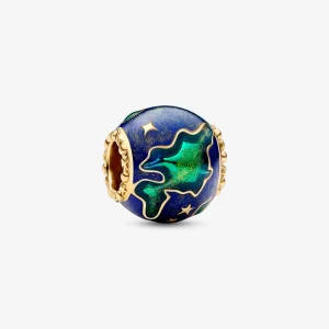 (image for) Pandora Earth 14k gold-plated charm - 762431C01