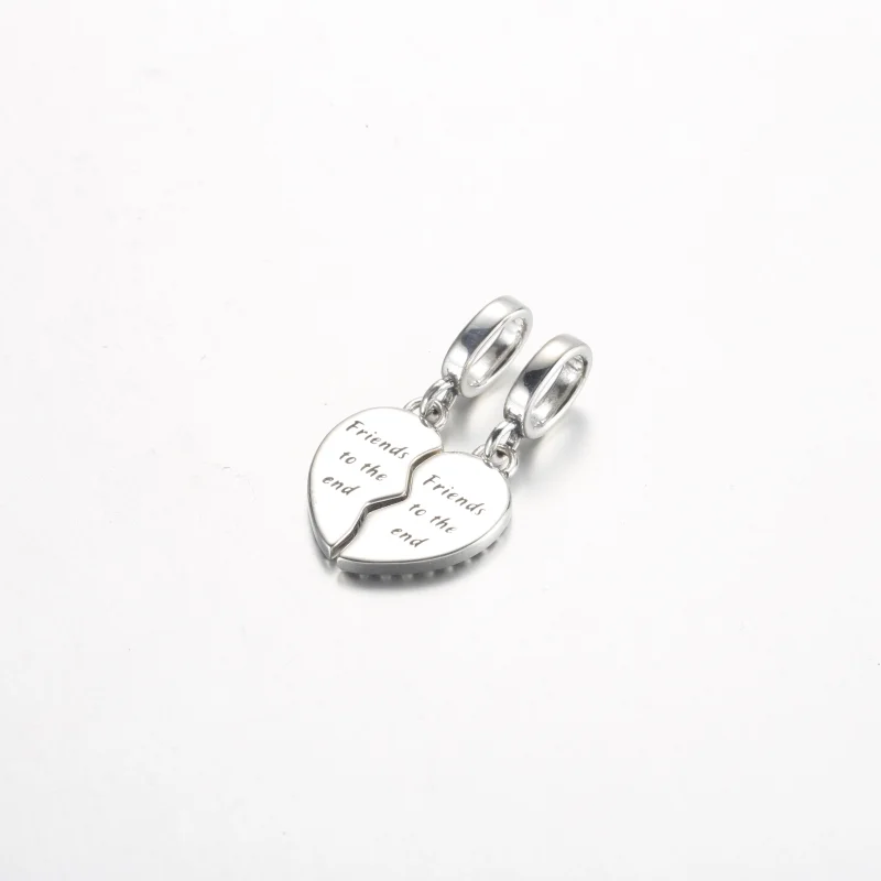 (image for) Pandora Friends Splittable Heart Dangle Charm - 792743C01 - View 3